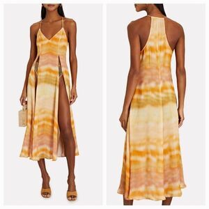 Cult Gaia NWT Domino Tie-Dye Split Front Cover Up in Dusty Dye Medium